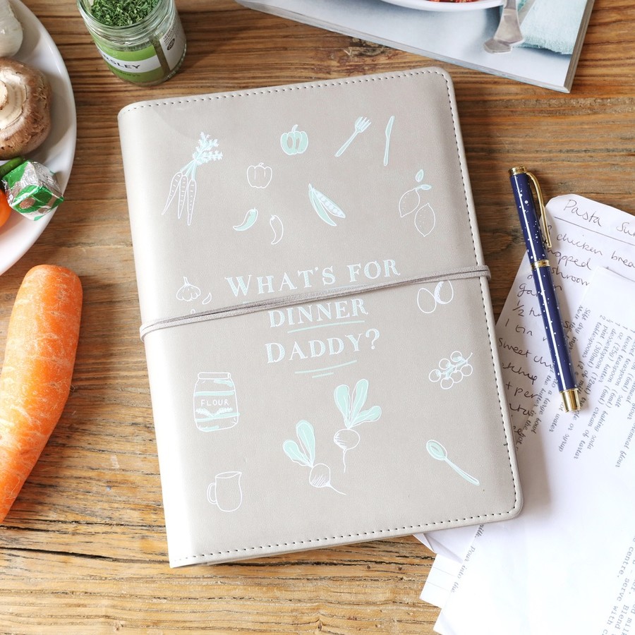 Personalised Faux Leather Refillable Recipe Book Lisa Angel