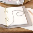 Inside of Personalised Meaningful Wording Faux Leather Refillable Notebook