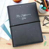 Personalised 'Teacher' Vegan Leather Refillable Notebook