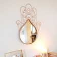 Teen's Rose Gold Hamsa Hand Wall Mirror