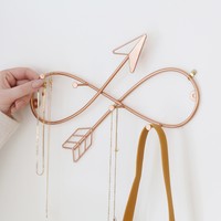 Rose Gold Infinity Arrow Wall Hooks