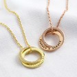 Lisa Angel Ladies' Personalised Gold Sterling Silver Interlocking Crystal Rings Necklace