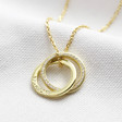 Personalised Gold Sterling Silver Interlocking Rings Necklaces