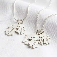 Personalised Sterling Silver Family Necklace
