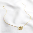 Lisa Angel Ladies' Delicate Personalised Sterling Silver Interlocking Crystal Hearts Necklace