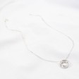 Lisa Angel Delicate Sterling Silver Interlocking Crystal Rings Necklace