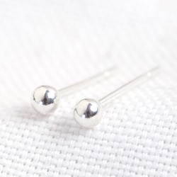 Tiny Sterling Silver Heart Outline Stud Earrings 