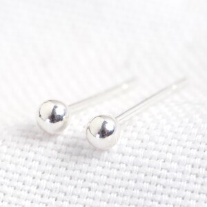 Sterling ball earrings pair