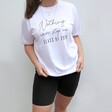 Model Wearing Lisa Angel 'Nothing Can Stop Me' Graduation T-Shirt
