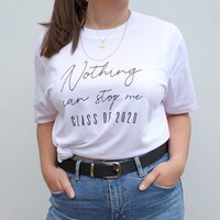 Personalised 'Nothing Can Stop Me' Graduation T-Shirt