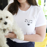 Personalised Embroidered 'You, Me & the Pet' T-Shirt