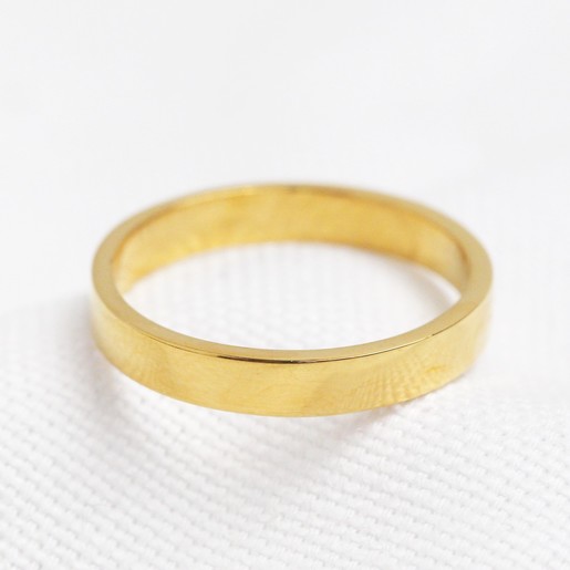 Gold Sterling Silver Band Ring