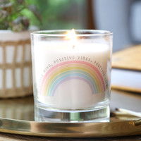 'Positive Vibes' Rainbow Scented Candle
