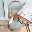 Lisa Angel Personalised 'I Love My Mum' Copper and Glass Jewellery Box