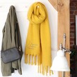 Lisa Angel Yellow Personalised Embroidered Constellation Recycled Oversized Scarf