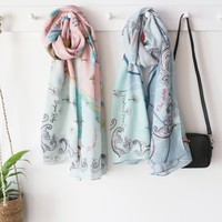 Personalised Paris Map Print Recycled Scarf