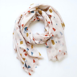 Pink Terrazzo Print Scarf