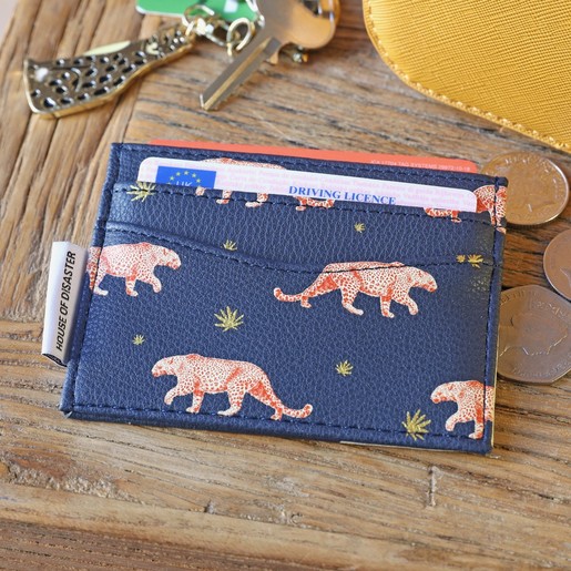 House Of Disaster Heritage Harlequin Leopard Card Holder