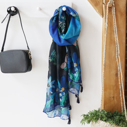 House of Disaster Papillon Blue Scarf