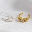 Lisa Angel Sterling Silver Crystal Cluster Ear Cuffs