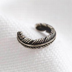 Slim Sterling Silver Feather Ear Cuff