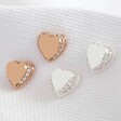 Lisa Angel Sterling Silver Crystal Heart Earrings