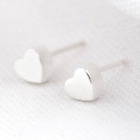 Sterling Silver Heart Stud Earrings