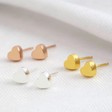 Lisa Angel Sterling Silver Heart Stud Earrings