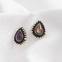 Vintage Style Mood Stone Droplet Stud Earrings