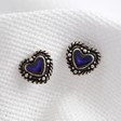 Lisa Angel Ladies' Vintage Style Mood Stone Heart Stud Earrings