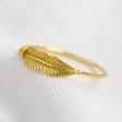 Lisa Angel Ladies' Gold Sterling Silver Feather Ring