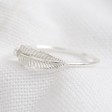 Lisa Angel Ladies' Sterling Silver Feather Ring