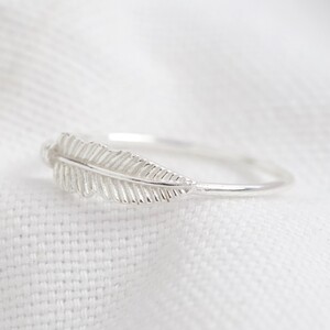 Sterling Silver Feather Ring - S/M