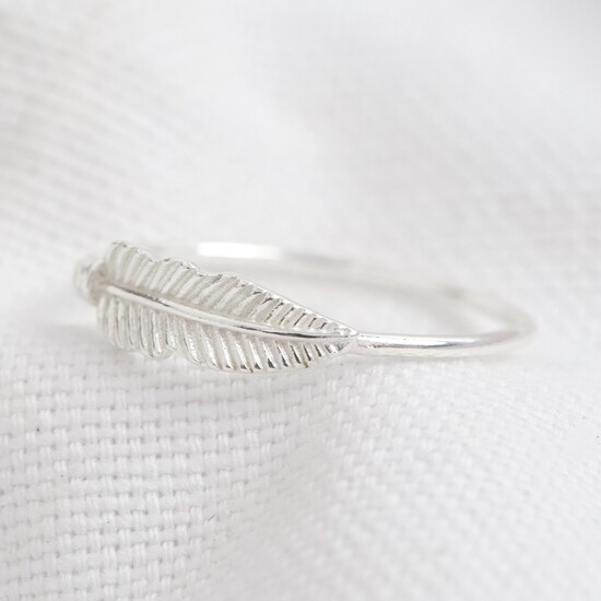 Sterling Silver Feather Ring - M/L