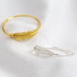 Lisa Angel Delicate Sterling Silver Feather Ring