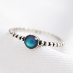 Sterling Silver Mood Stone Ring - S/M