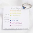 Lisa Angel Sterling Silver Mood Stone Ring with Colour Chart