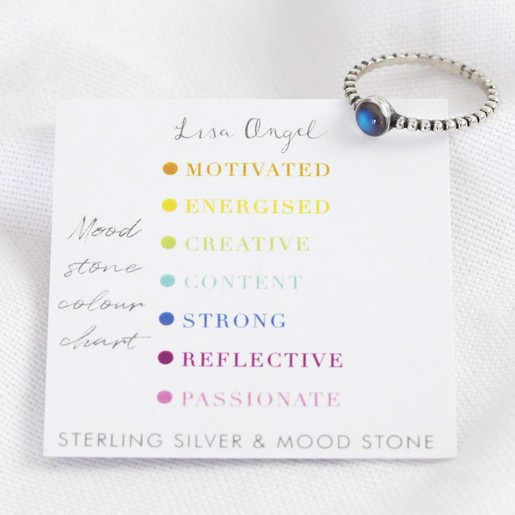 Sterling Silver Mood Stone Ring | Lisa Angel