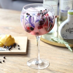Iris Flower Balloon Gin Glass