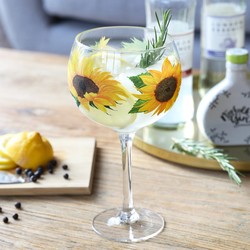 Sunflower Balloon Gin Glass