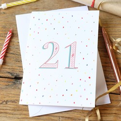 21st Birthday Greeting Card