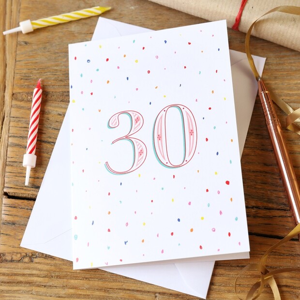 30th Birthday Card 30th Birthday Card