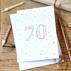 70th Birthday Greeting Card