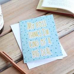 'My Boss Thinks' Greeting Card