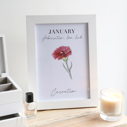 A4 Birth Flower Print