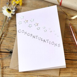 Starry 'Congratulations' Greeting Card