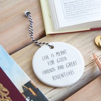 Hanging 'Great Adventures' Circle Decoration