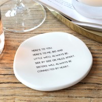 Organic Shape 'Sisters' Coaster