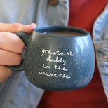 Navy Speckled 'Greatest Daddy' Mug