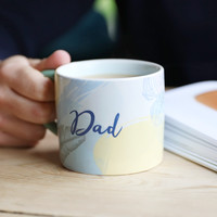 Pastel Blue Botanical 'Dad' Mug